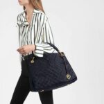 Louis Vuitton Artsy MM M41066 Black White Navy Red