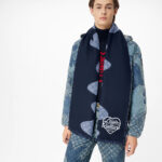 Louis Vuitton x Nigo MP3255 Monogram Drip Blue Scarf