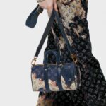 Louis Vuitton Monogram Ink Blue M46804 Keepall Bandoulière 25